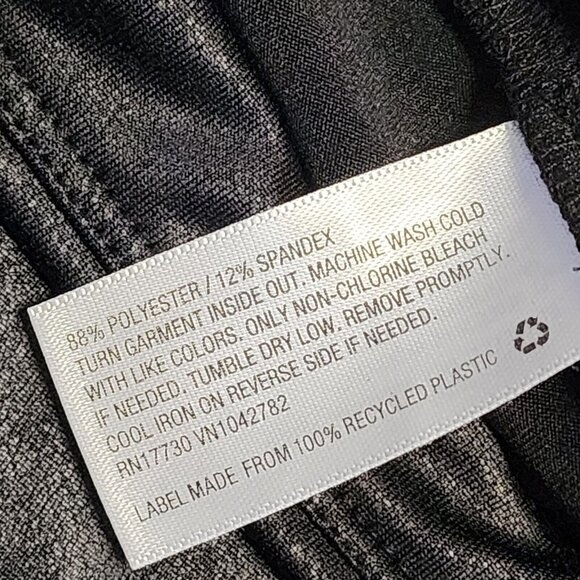 Ava & Viv Crop Pants Womens Plus Size 4X Solid Black Shiny Pull On Activewear - Picture 3 of 4